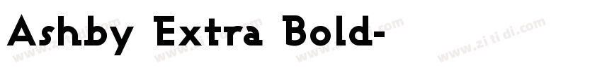 Ashby Extra Bold字体转换